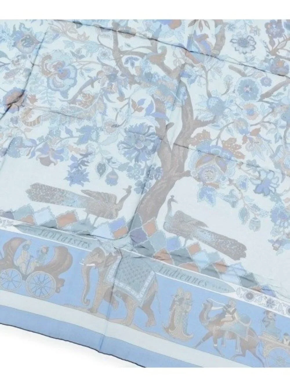 Hermes Bandana Scarf Blue